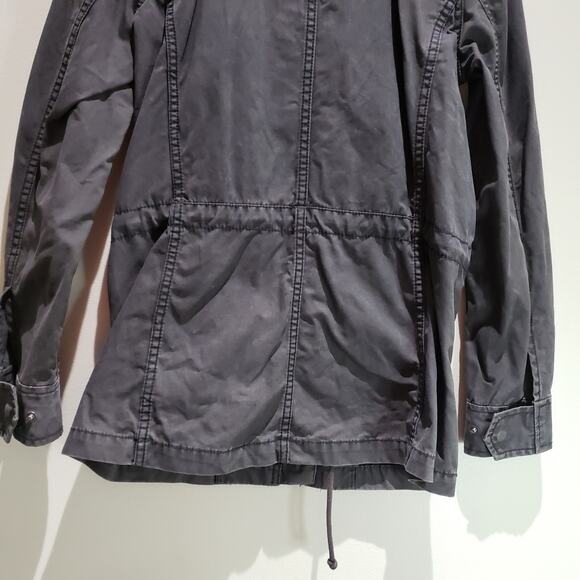 Madewell Fleet Utility Jacket XS Utility Military Cargo Cinched Waist Gray - Picture 11 of 16